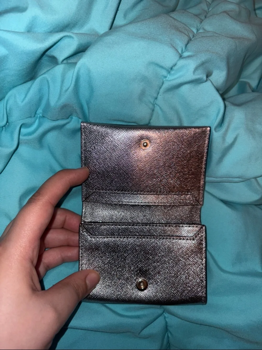kate spade iridescent metallic card case - Picture 2 of 5